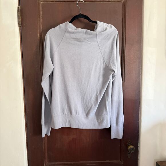 STANDARD JAMES PERSE | Gray French Terry Fold in Cowl Neck Sweatshirt | Large - Picture 8 of 8